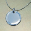 plain pendant. high polish silver finish.