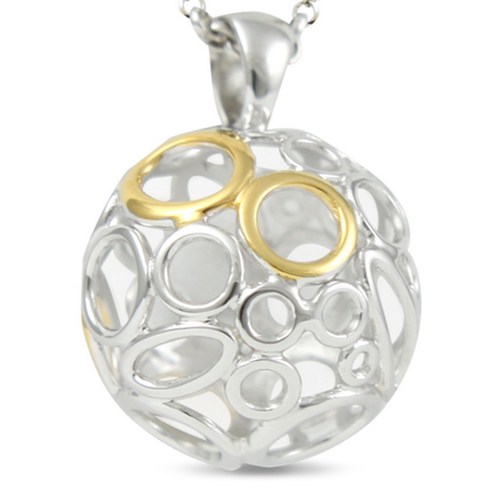 Featuring gold and silver circles, symbolizing eternity. For eternal love!